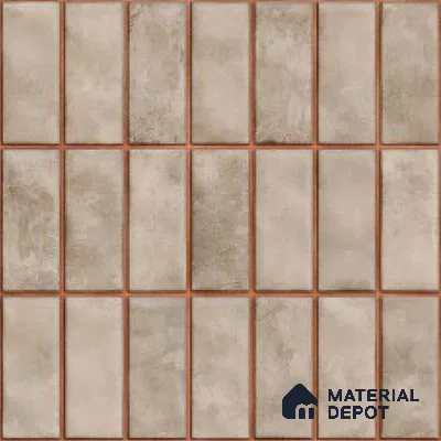 Faux Subway Look Wall Tile TL 08136 F Florim Peanut 1 ft x 1 ft Ceramic Glossy Finish - 10 mm | Please Expect a Slight Variation of Pattern