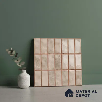 Faux Subway Look Wall Tile TL 08136 F Florim Peanut 1 ft x 1 ft Ceramic Glossy Finish - 10 mm | Please Expect a Slight Variation of Pattern