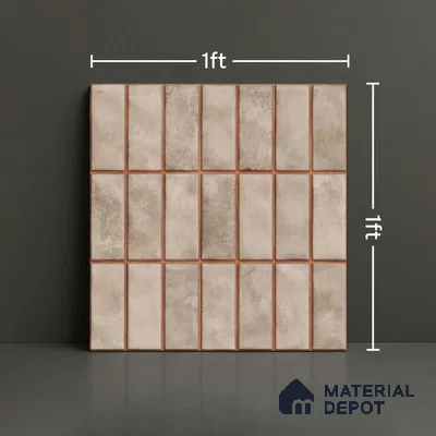 Faux Subway Look Wall Tile TL 08136 F Florim Peanut 1 ft x 1 ft Ceramic Glossy Finish - 10 mm | Please Expect a Slight Variation of Pattern