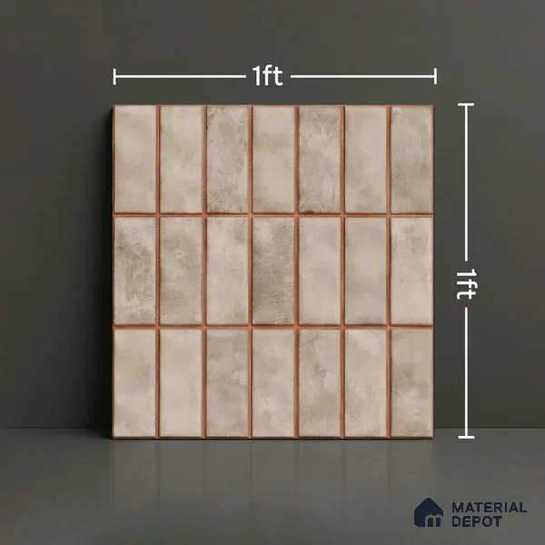Faux Subway Look Wall Tile TL 08136 F Florim Peanut 1 ft x 1 ft Ceramic Glossy Finish - 10 mm | Please Expect a Slight Variation of Pattern