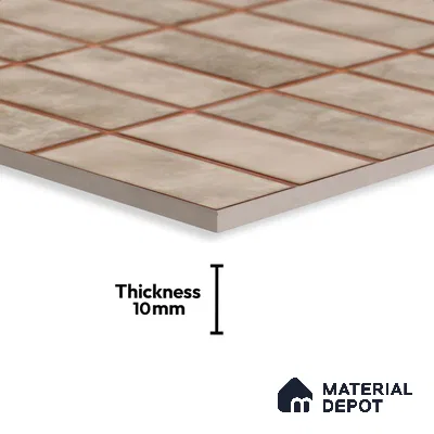 Faux Subway Look Wall Tile TL 08136 F Florim Peanut 1 ft x 1 ft Ceramic Glossy Finish - 10 mm | Please Expect a Slight Variation of Pattern