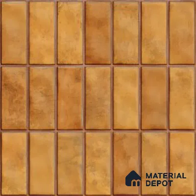 Faux Subway Look Wall Tile TL 08136 G Florim Pumpkin 1 ft x 1 ft Ceramic Glossy Finish - 10 mm | Please Expect a Slight Variation of Pattern