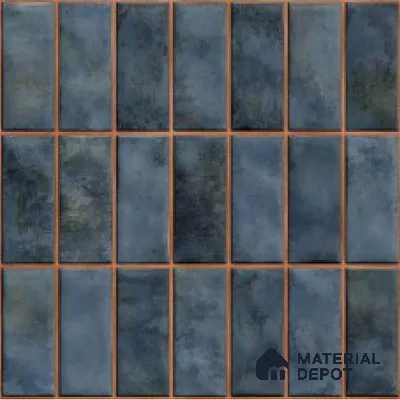 Faux Subway Look Wall Tile TL 08136 Florim Azure 1 ft x 1 ft Ceramic Glossy Finish - 10 mm | Please Expect a Slight Variation of Pattern