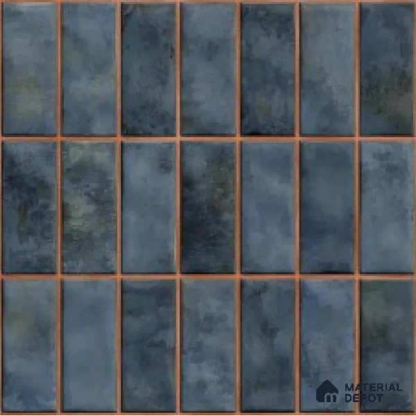 Faux Subway Look Wall Tile TL 08136 Florim Azure 1 ft x 1 ft Ceramic Glossy Finish - 10 mm | Please Expect a Slight Variation of Pattern
