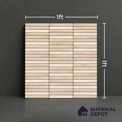 Subway Tile TL 08348 Kitkate 220 1 ft x 1 ft Ceramic Matte Finish - 10 mm | Please Expect a Slight Variation of Pattern