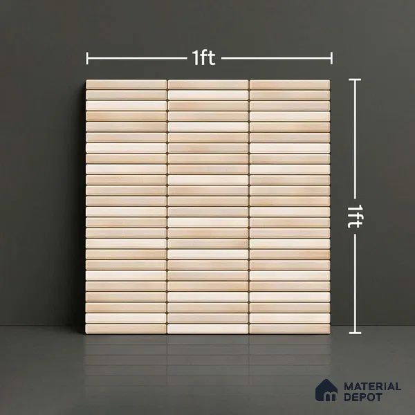 Subway Tile TL 08348 Kitkate 220 1 ft x 1 ft Ceramic Matte Finish - 10 mm | Please Expect a Slight Variation of Pattern