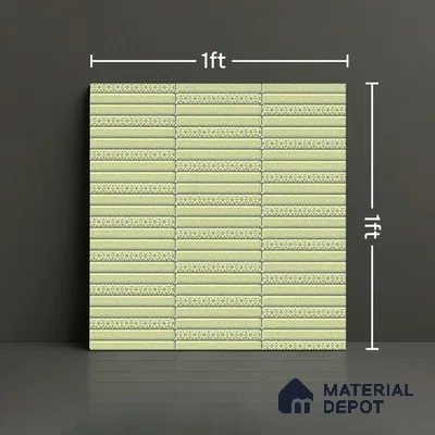 Subway Tile TL 08350 Kitkate 215 1 ft x 1 ft Ceramic Matte Finish - 10 mm | Please Expect a Slight Variation of Pattern