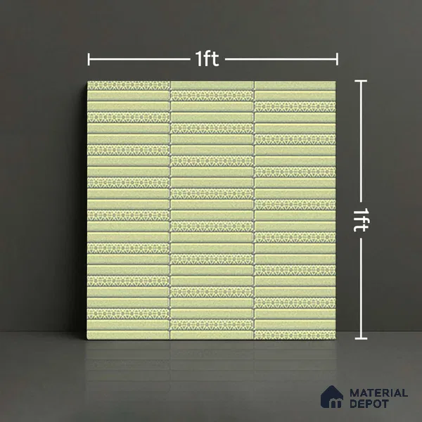 Subway Tile TL 08350 Kitkate 215 1 ft x 1 ft Ceramic Matte Finish - 10 mm | Please Expect a Slight Variation of Pattern