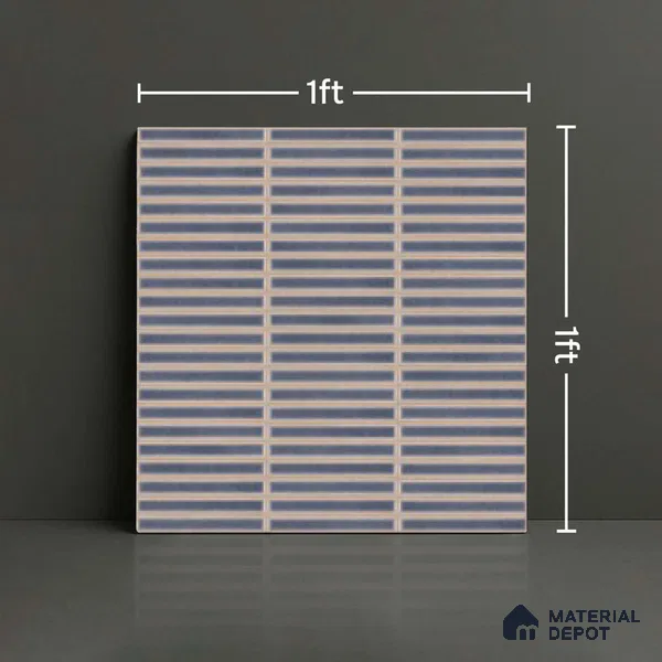 Faux Subway Look Wall Tile TL 08140 B Sitagon Blue 1 ft x 1 ft Ceramic Matte Finish - 10 mm | Please Expect a Slight Variation of Pattern