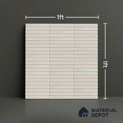 Faux Subway Look Wall Tile TL 08140 D Sitagon Mint 1 ft x 1 ft Ceramic Matte Finish - 10 mm | Please Expect a Slight Variation of Pattern