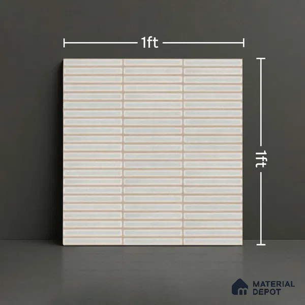 Faux Subway Look Wall Tile TL 08140 D Sitagon Mint 1 ft x 1 ft Ceramic Matte Finish - 10 mm | Please Expect a Slight Variation of Pattern