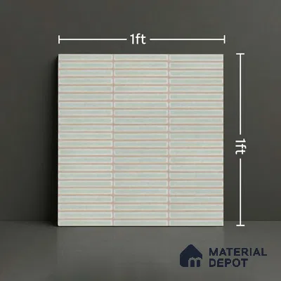 Faux Subway Look Wall Tile TL 08140 E Sitagon Olive 1 ft x 1 ft Ceramic Matte Finish - 10 mm | Please Expect a Slight Variation of Pattern