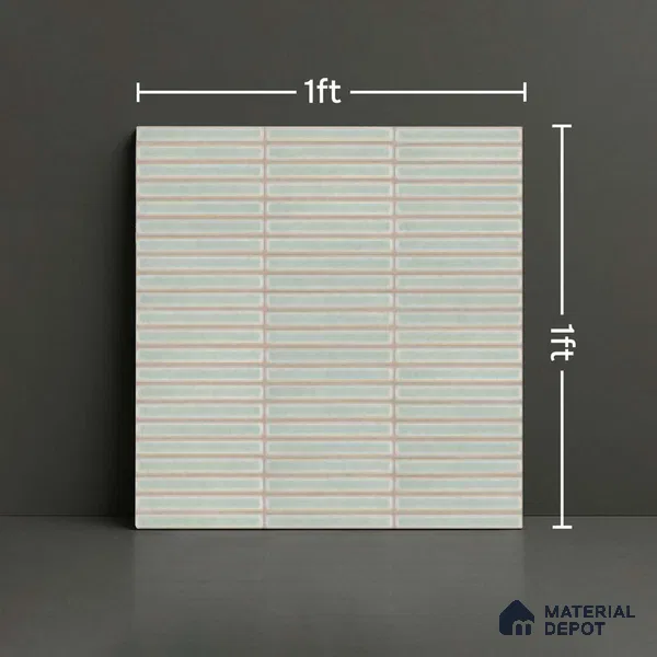 Faux Subway Look Wall Tile TL 08140 E Sitagon Olive 1 ft x 1 ft Ceramic Matte Finish - 10 mm | Please Expect a Slight Variation of Pattern