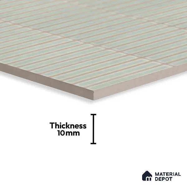 Faux Subway Look Wall Tile TL 08140 E Sitagon Olive 1 ft x 1 ft Ceramic Matte Finish - 10 mm | Please Expect a Slight Variation of Pattern