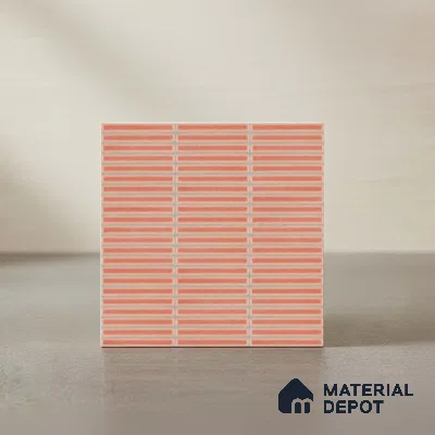 Faux Subway Look Wall Tile TL 08140 F Sitagon Red 1 ft x 1 ft Ceramic Matte Finish - 10 mm | Please Expect a Slight Variation of Pattern