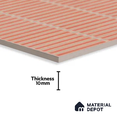 Faux Subway Look Wall Tile TL 08140 F Sitagon Red 1 ft x 1 ft Ceramic Matte Finish - 10 mm | Please Expect a Slight Variation of Pattern