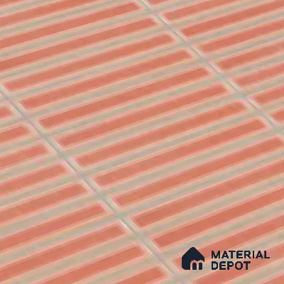 Faux Subway Look Wall Tile TL 08140 F Sitagon Red 1 ft x 1 ft Ceramic Matte Finish - 10 mm | Please Expect a Slight Variation of Pattern