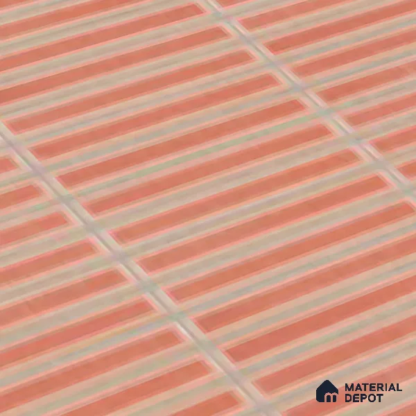 Faux Subway Look Wall Tile TL 08140 F Sitagon Red 1 ft x 1 ft Ceramic Matte Finish - 10 mm | Please Expect a Slight Variation of Pattern