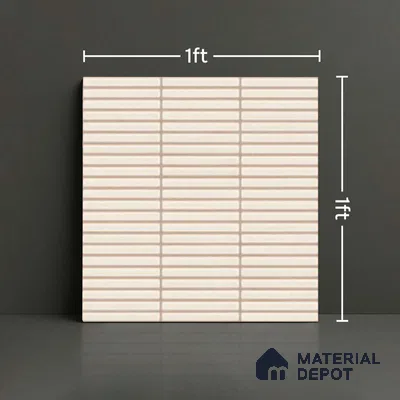 Faux Subway Look Wall Tile TL 08140 Sitagon Beige 1 ft x 1 ft Ceramic Matte Finish - 10 mm | Please Expect a Slight Variation of Pattern