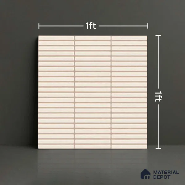 Faux Subway Look Wall Tile TL 08140 Sitagon Beige 1 ft x 1 ft Ceramic Matte Finish - 10 mm | Please Expect a Slight Variation of Pattern