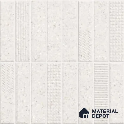 Faux Subway Look Wall Tile TL 08138 B G Zilong Blanco Hl 1 ft x 1 ft Ceramic Matte Finish - 10 mm | Please Expect a Slight Variation of Pattern
