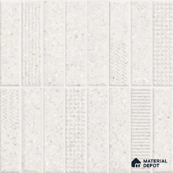 Faux Subway Look Wall Tile TL 08138 B G Zilong Blanco Hl 1 ft x 1 ft Ceramic Matte Finish - 10 mm | Please Expect a Slight Variation of Pattern