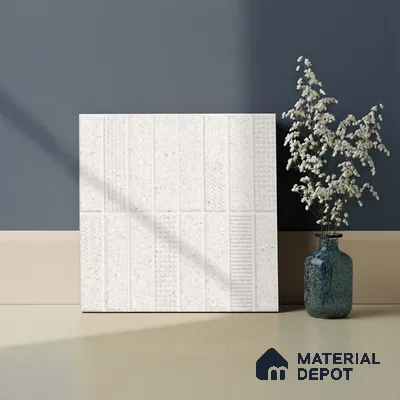 Faux Subway Look Wall Tile TL 08138 B G Zilong Blanco Hl 1 ft x 1 ft Ceramic Matte Finish - 10 mm | Please Expect a Slight Variation of Pattern