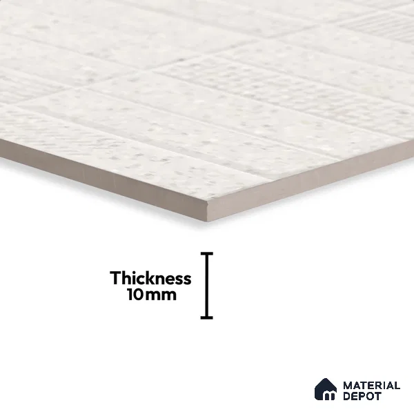 Faux Subway Look Wall Tile TL 08138 B G Zilong Blanco Hl 1 ft x 1 ft Ceramic Matte Finish - 10 mm | Please Expect a Slight Variation of Pattern