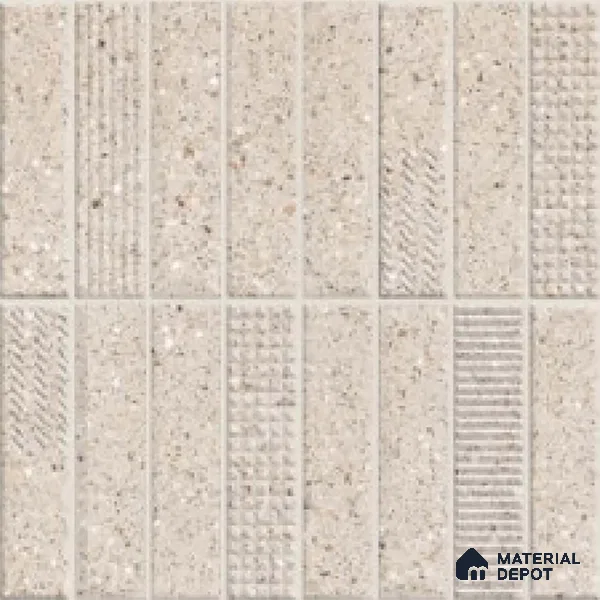Faux Subway Look Wall Tile TL 08138 D G Zilong Crema Hl 1 ft x 1 ft Ceramic Matte Finish - 10 mm | Please Expect a Slight Variation of Pattern