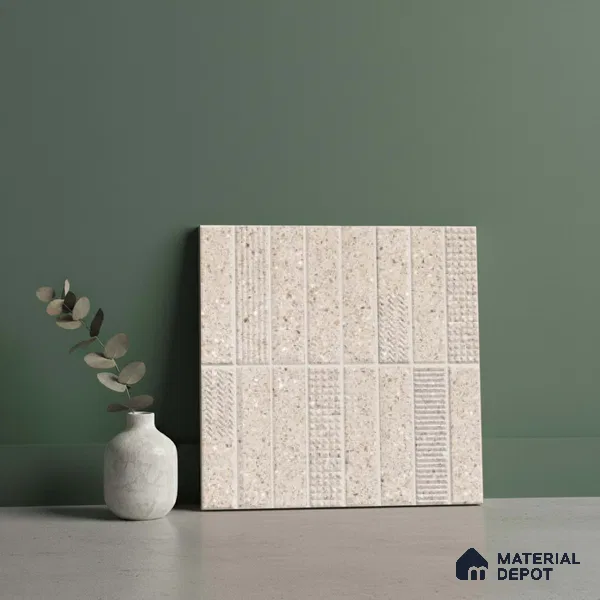 Faux Subway Look Wall Tile TL 08138 D G Zilong Crema Hl 1 ft x 1 ft Ceramic Matte Finish - 10 mm | Please Expect a Slight Variation of Pattern