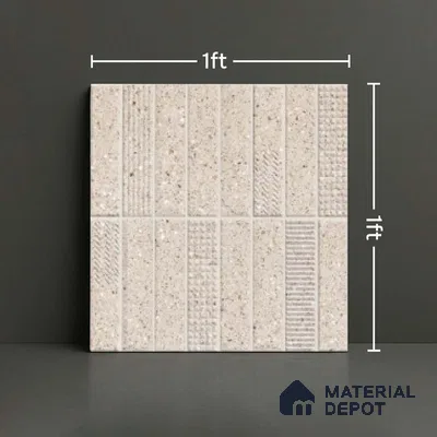 Faux Subway Look Wall Tile TL 08138 D G Zilong Crema Hl 1 ft x 1 ft Ceramic Matte Finish - 10 mm | Please Expect a Slight Variation of Pattern