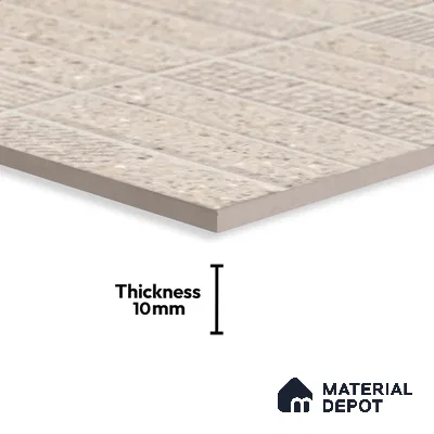 Faux Subway Look Wall Tile TL 08138 D G Zilong Crema Hl 1 ft x 1 ft Ceramic Matte Finish - 10 mm | Please Expect a Slight Variation of Pattern