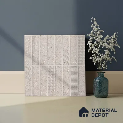 Faux Subway Look Wall Tile TL 08138 E G Zilong Grey Hl 1 ft x 1 ft Ceramic Matte Finish - 10 mm | Please Expect a Slight Variation of Pattern