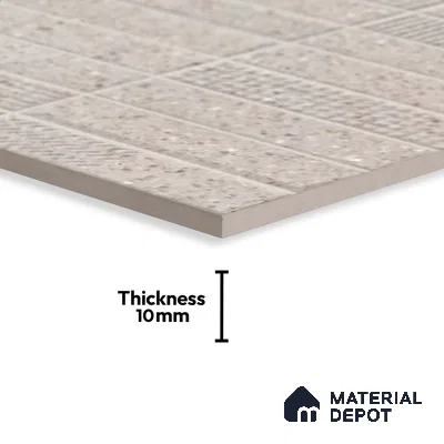 Faux Subway Look Wall Tile TL 08138 E G Zilong Grey Hl 1 ft x 1 ft Ceramic Matte Finish - 10 mm | Please Expect a Slight Variation of Pattern