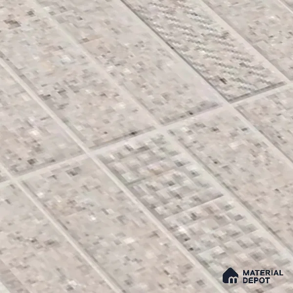 Faux Subway Look Wall Tile TL 08138 E G Zilong Grey Hl 1 ft x 1 ft Ceramic Matte Finish - 10 mm | Please Expect a Slight Variation of Pattern
