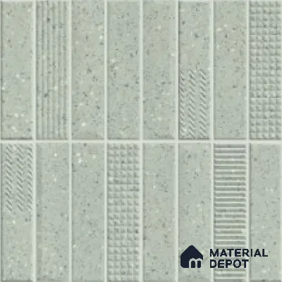 Faux Subway Look Wall Tile TL 08138 F G Zilong Olive Hl 1 ft x 1 ft Ceramic Matte Finish - 10 mm | Please Expect a Slight Variation of Pattern