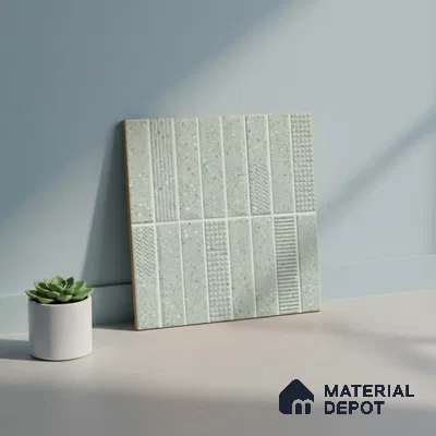 Faux Subway Look Wall Tile TL 08138 F G Zilong Olive Hl 1 ft x 1 ft Ceramic Matte Finish - 10 mm | Please Expect a Slight Variation of Pattern