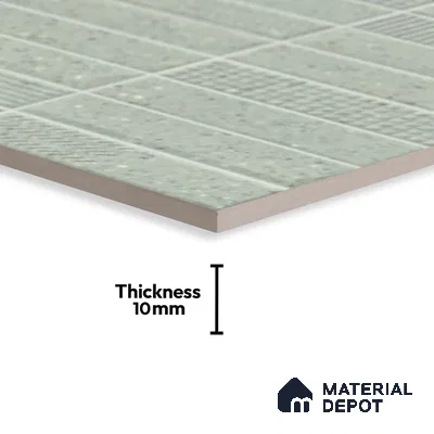 Faux Subway Look Wall Tile TL 08138 F G Zilong Olive Hl 1 ft x 1 ft Ceramic Matte Finish - 10 mm | Please Expect a Slight Variation of Pattern