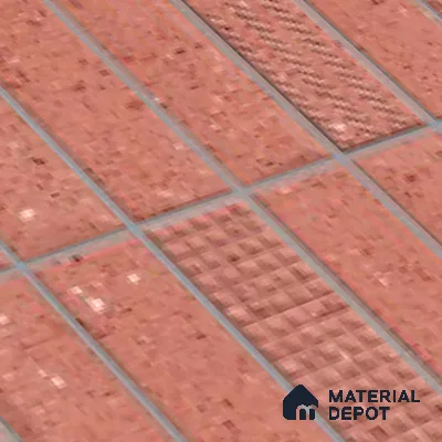 Faux Subway Look Wall Tile TL 08138 G G Zilong Red Hl 1 ft x 1 ft Ceramic Matte Finish - 10 mm | Please Expect a Slight Variation of Pattern
