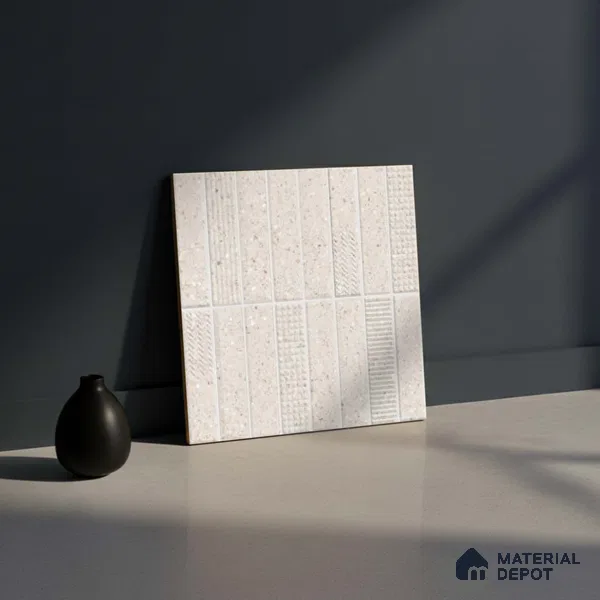 Faux Subway Look Wall Tile TL 08138 G Zilong Beige Hl 1 ft x 1 ft Ceramic Matte Finish - 10 mm | Please Expect a Slight Variation of Pattern
