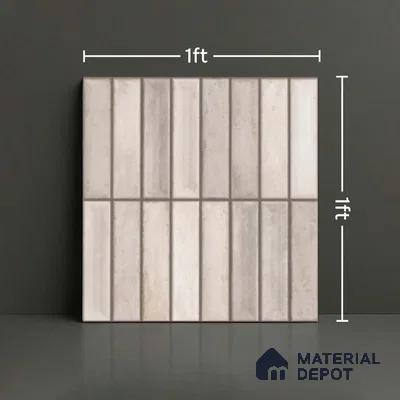 Faux Subway Look Wall Tile TL 08137 B G Arcos Grey 1 ft x 1 ft Ceramic Matte Finish - 10 mm | Please Expect a Slight Variation of Pattern