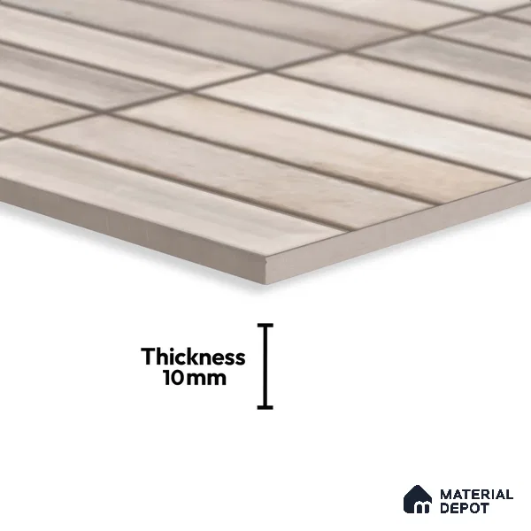 Faux Subway Look Wall Tile TL 08137 B G Arcos Grey 1 ft x 1 ft Ceramic Matte Finish - 10 mm | Please Expect a Slight Variation of Pattern
