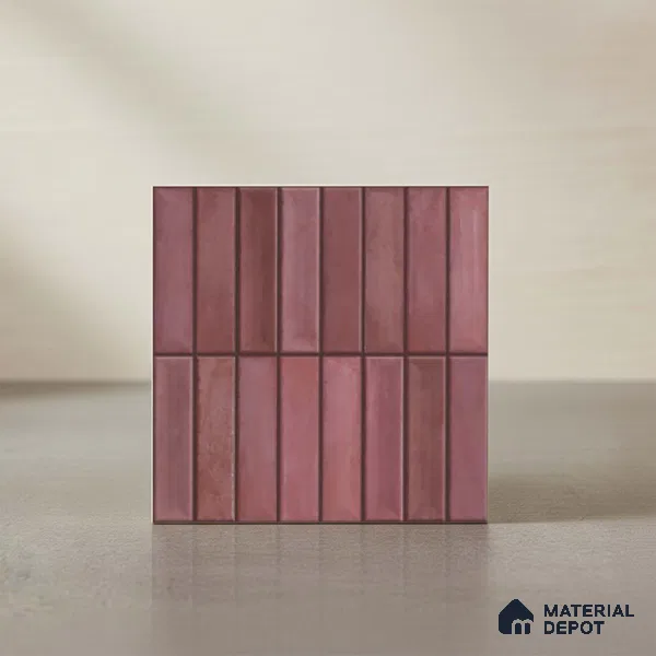 Faux Subway Look Wall Tile TL 08137 C G Arcos Maple 1 ft x 1 ft Ceramic Matte Finish - 10 mm | Please Expect a Slight Variation of Pattern