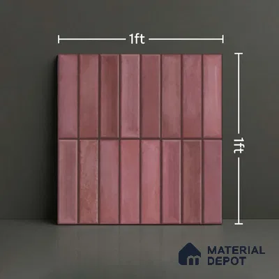 Faux Subway Look Wall Tile TL 08137 C G Arcos Maple 1 ft x 1 ft Ceramic Matte Finish - 10 mm | Please Expect a Slight Variation of Pattern