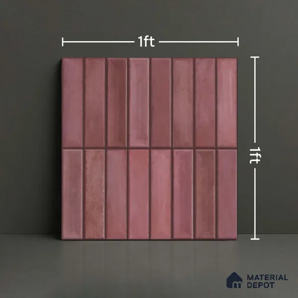 Faux Subway Look Wall Tile TL 08137 C G Arcos Maple 1 ft x 1 ft Ceramic Matte Finish - 10 mm | Please Expect a Slight Variation of Pattern