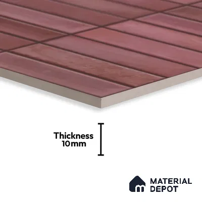 Faux Subway Look Wall Tile TL 08137 C G Arcos Maple 1 ft x 1 ft Ceramic Matte Finish - 10 mm | Please Expect a Slight Variation of Pattern
