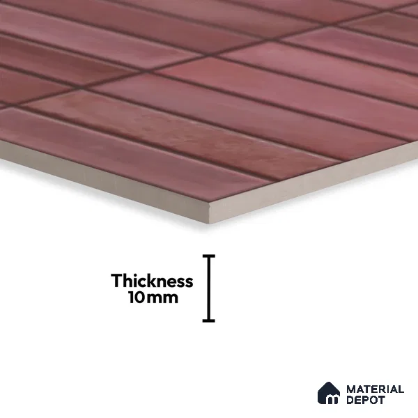 Faux Subway Look Wall Tile TL 08137 C G Arcos Maple 1 ft x 1 ft Ceramic Matte Finish - 10 mm | Please Expect a Slight Variation of Pattern
