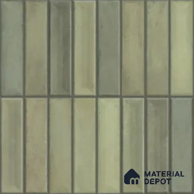 Faux Subway Look Wall Tile TL 08137 D G Arcos Olive 1 ft x 1 ft Ceramic Matte Finish - 10 mm | Please Expect a Slight Variation of Pattern