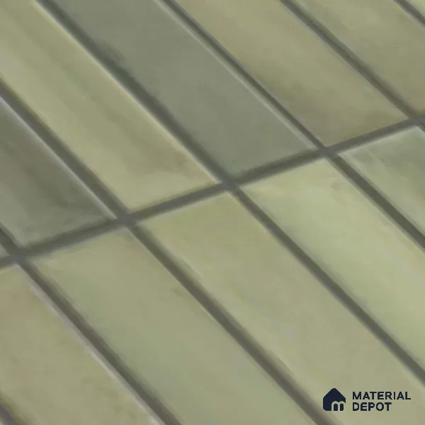 Faux Subway Look Wall Tile TL 08137 D G Arcos Olive 1 ft x 1 ft Ceramic Matte Finish - 10 mm | Please Expect a Slight Variation of Pattern