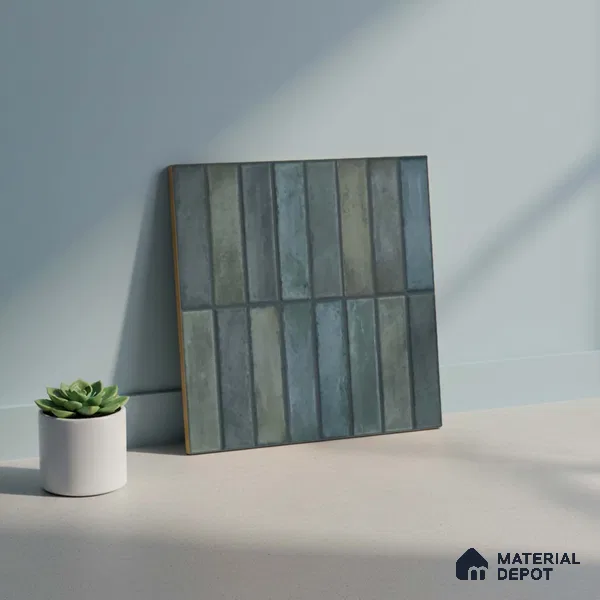 Faux Subway Look Wall Tile TL 08137 G Arcos Azure 1 ft x 1 ft Ceramic Matte Finish - 10 mm | Please Expect a Slight Variation of Pattern